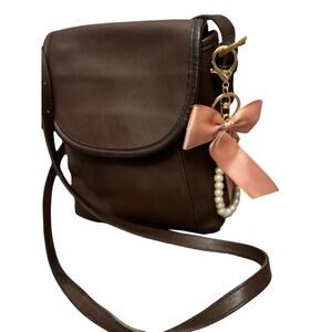 Vintage Coach 9929 Convertible Crossbody Shoulder Bag Brown Glove-Tanned Leather